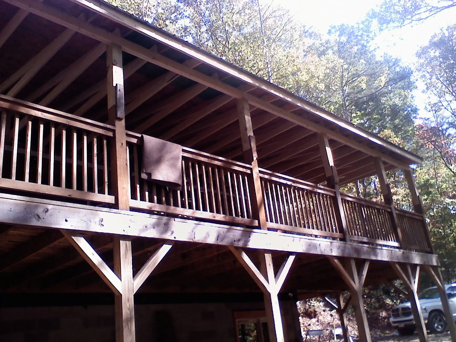 Timber framing under a new elevated porch and deck — Roof Leak Repair in Wellesley by Roofing Brothers